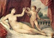 RENI, Guido, Reclining Venus with Cupid